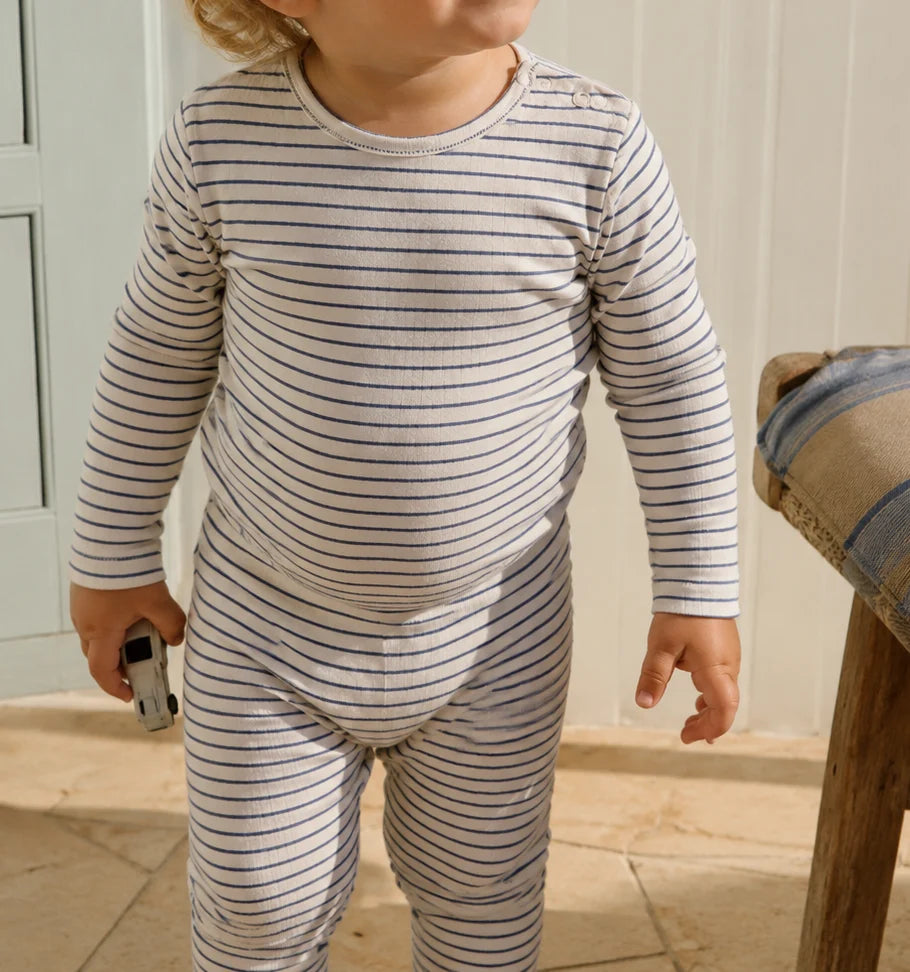 RIB samfella - Navy Stripes