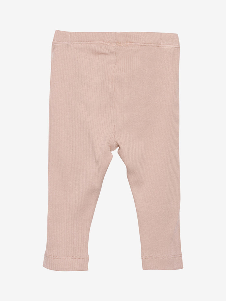 Rib leggings, ungbarna - Misty rose