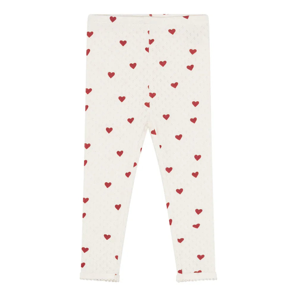 Leggings með hjartamynstri