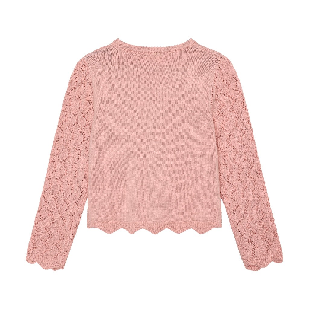 Hneppt peysa - Silver Pink