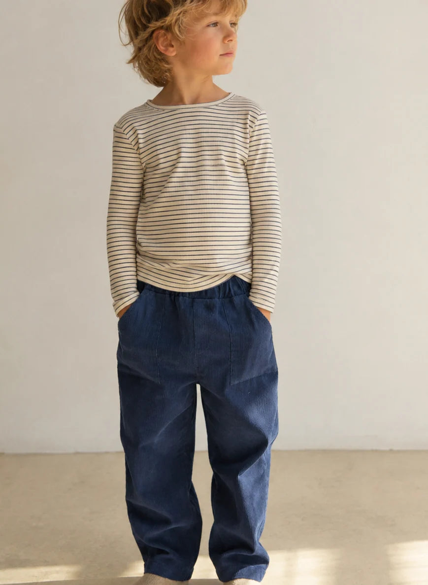 RIB langermabolur - navy stripes