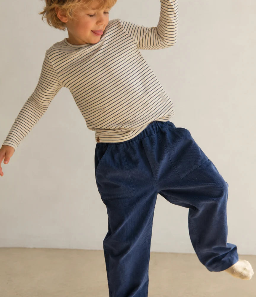 RIB langermabolur - navy stripes