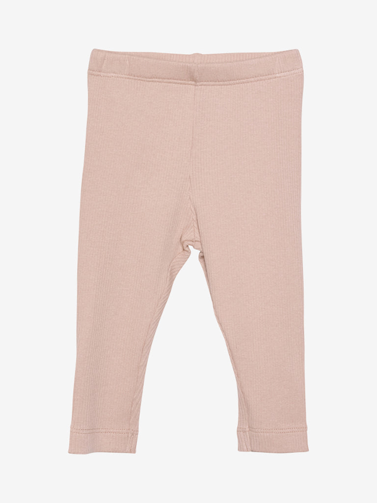Rib leggings, ungbarna - Misty rose