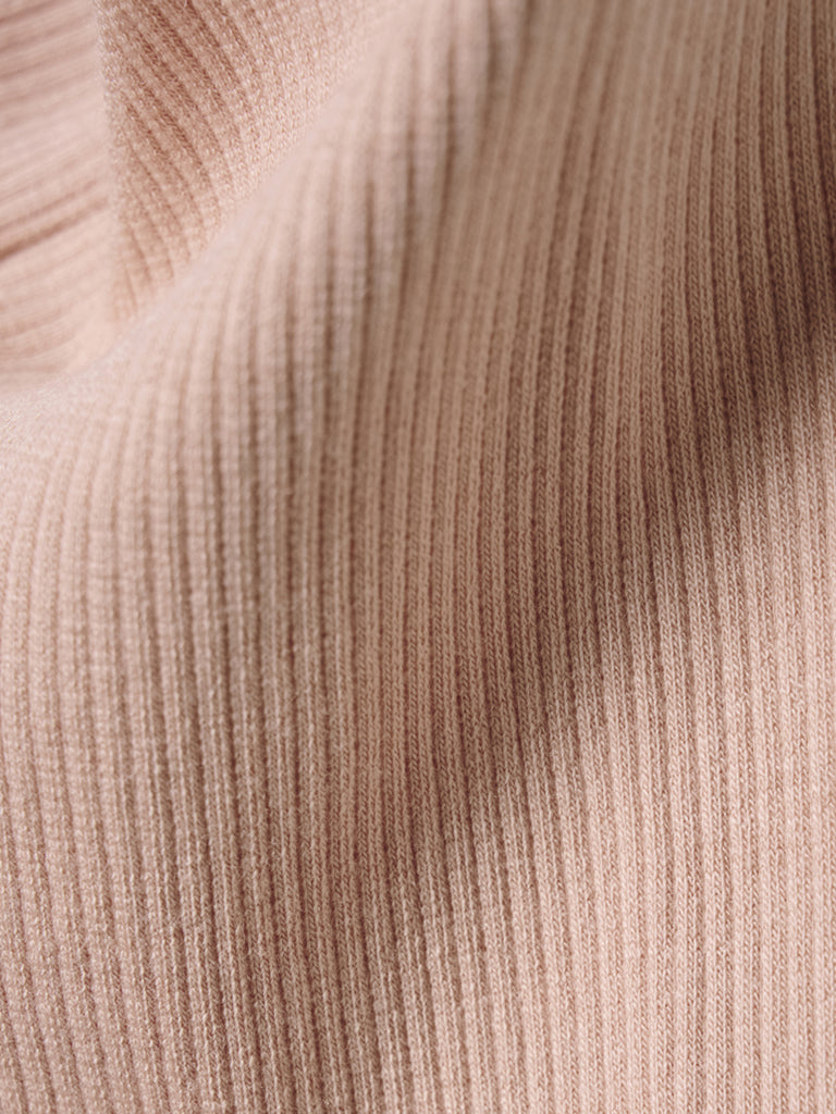 Rib leggings, ungbarna - Misty rose
